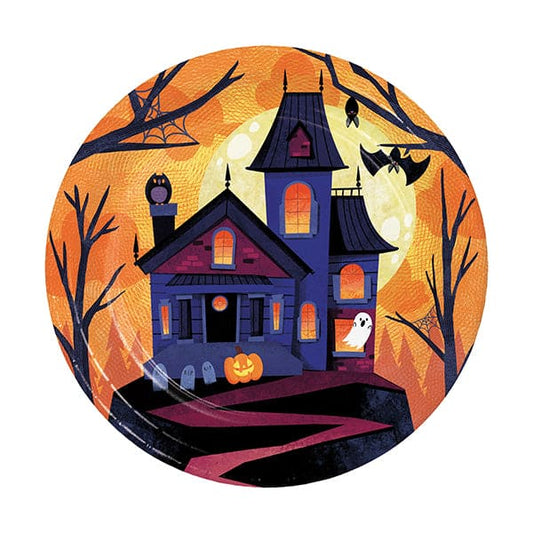 Haunted House 9in "Sturdy Style" Dinner Plate 8 Ct