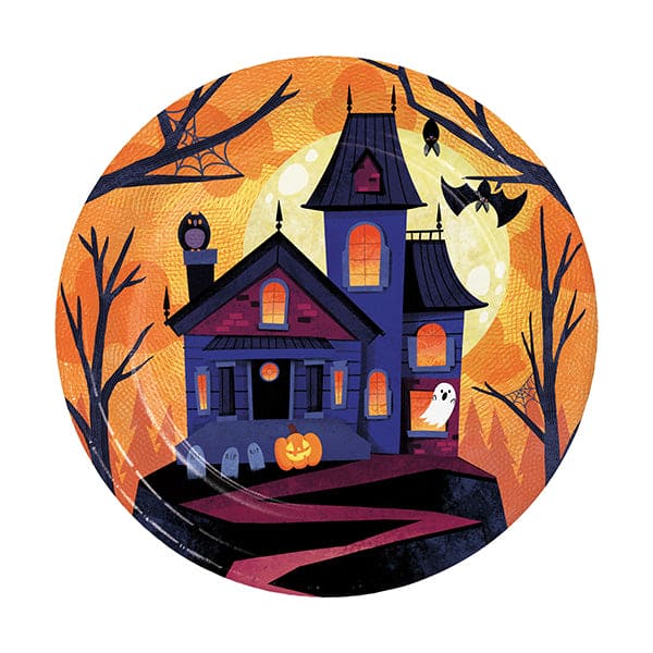 Haunted House 9in "Sturdy Style" Dinner Plate 8 Ct