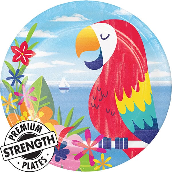 Lush Luau 8.75in Round Dinner Paper Plates