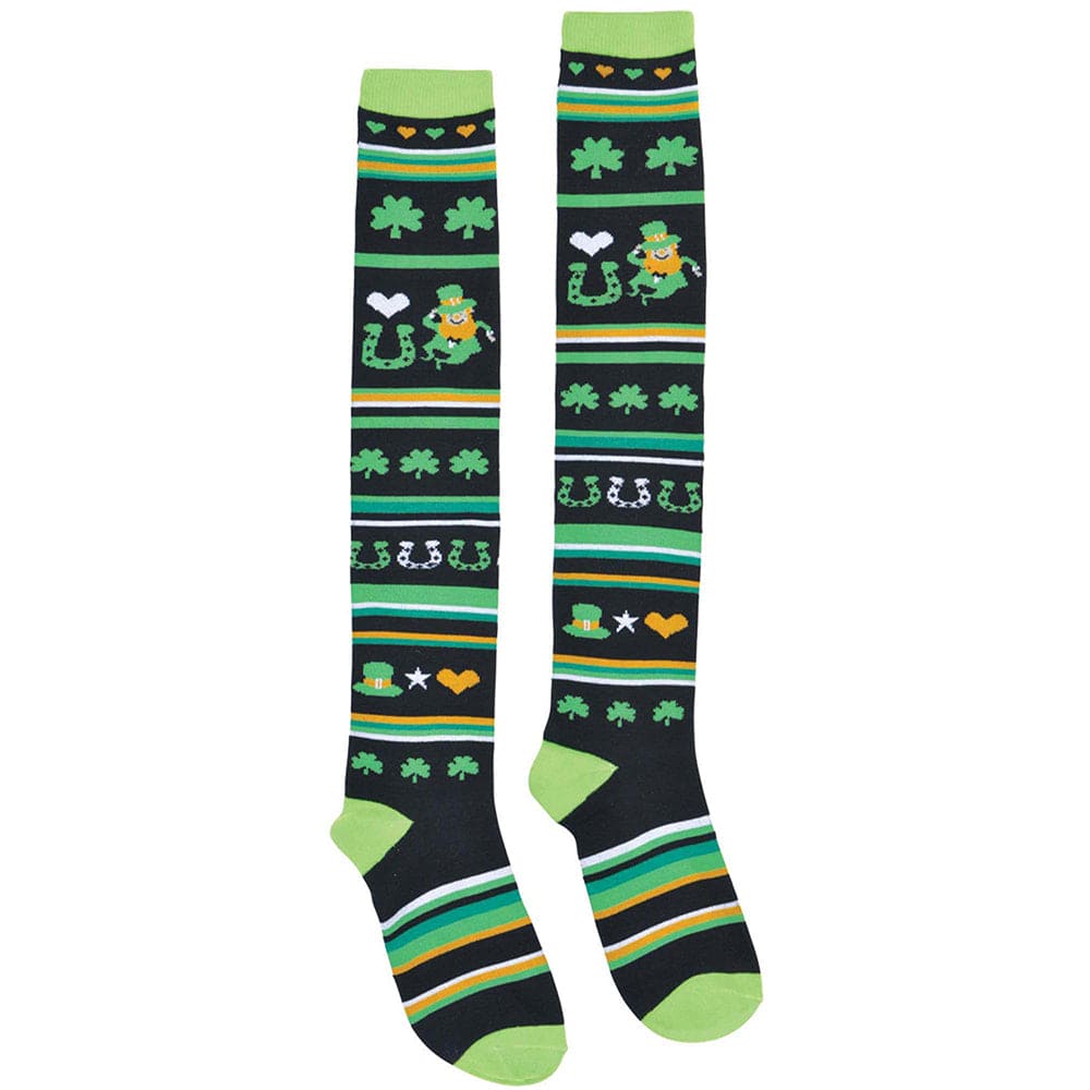 St. Patrick's Day Knee High Socks - Lucky Stripe