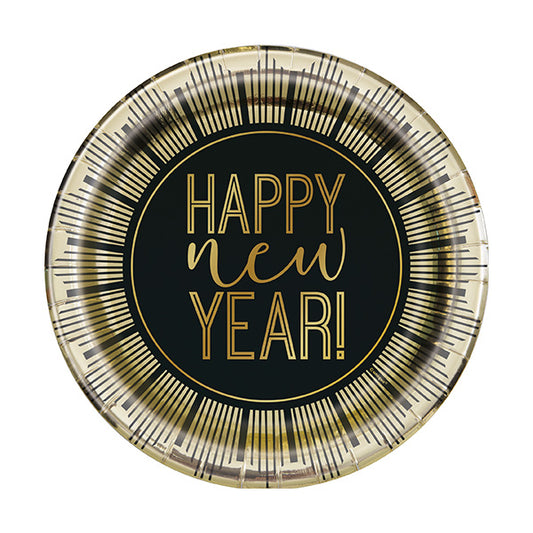 Roaring New Year's 7in Luncheon Paper  Plates 8ct