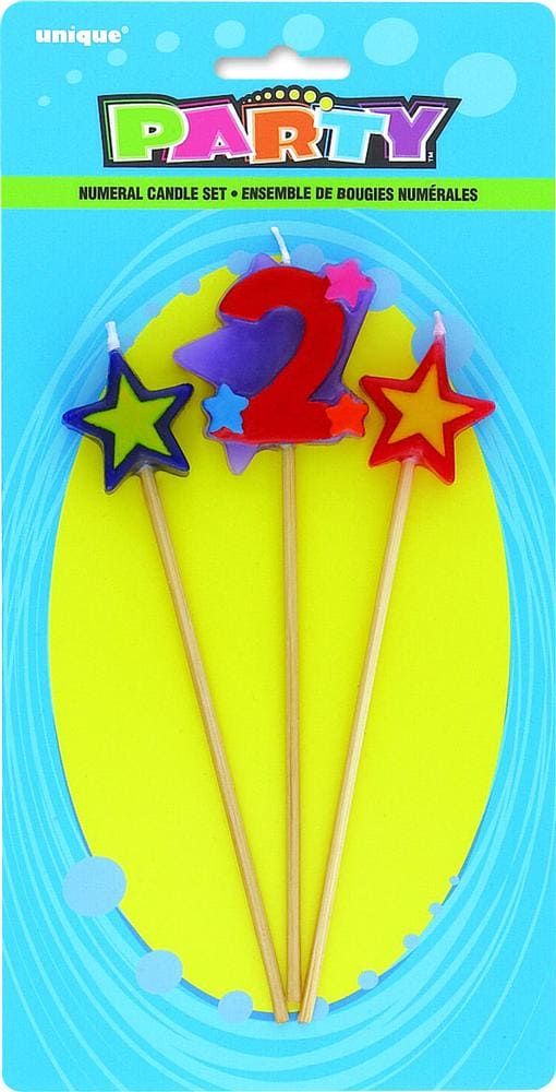 Number 2  Birthday Cake Candles