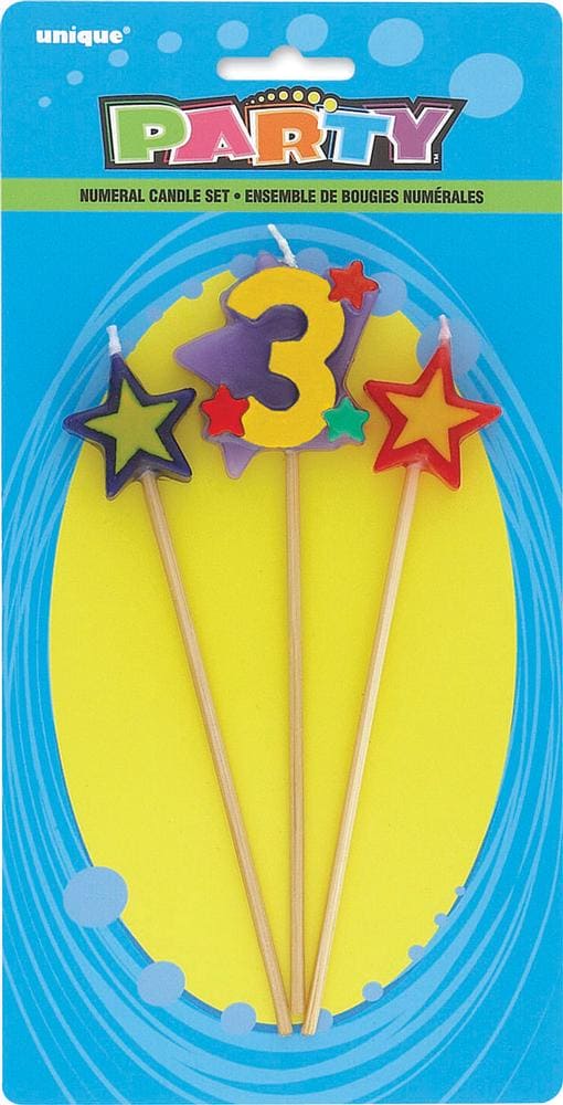 Number 3 Birthday Cake Candle
