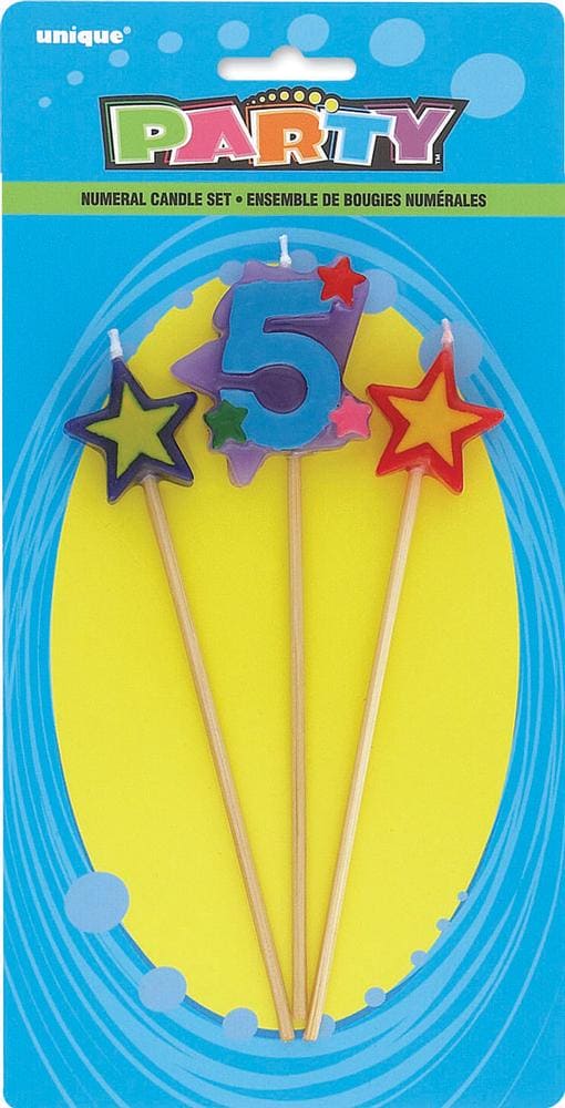 Number 5 Birthday Cake Candles