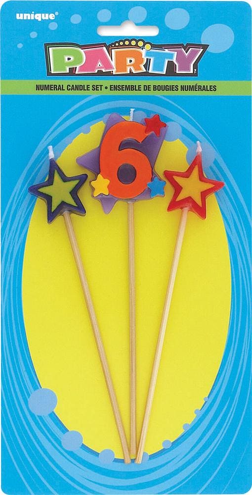 Number 6 Birthday Cake Candles