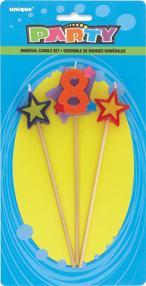Number 8 Birthday Cake Candles