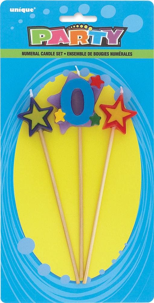 Number 0 Birthday Cake Candles