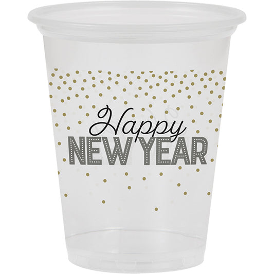 Happy New Year 16oz Plastic Cups 8ct
