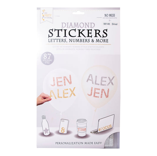 Sticker Letter 3" Silver