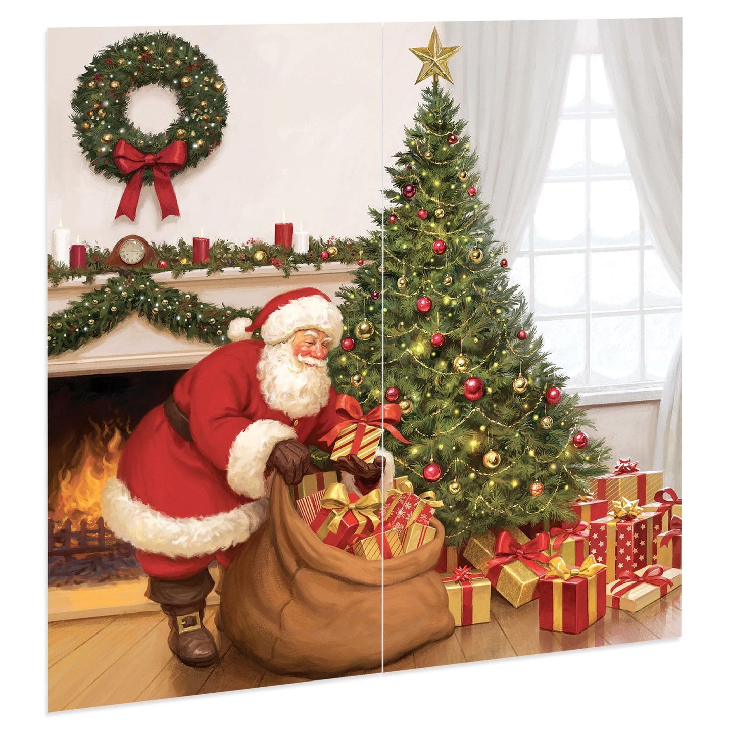 Santa Claus Scene Setter Wall Decorating Kit