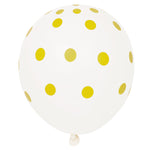 Gold Dots 12in Latex Balloons