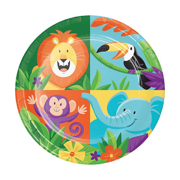 Jungle Safari 7in Round Luncheon Paper Plates