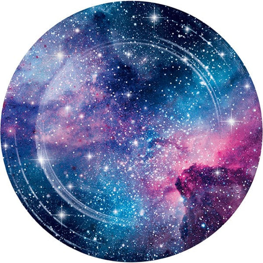 Galaxy Party 9in Round Dinner Paper Plates 8ct