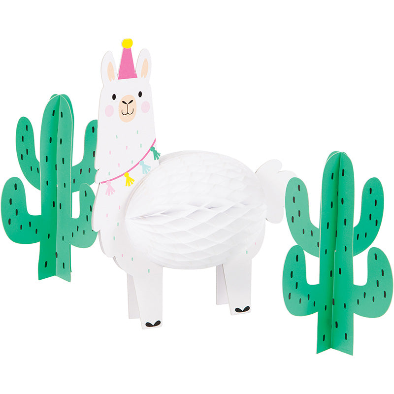 Llama Party Honeycomb Centerpiece