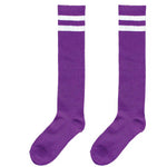Purple Stripe Knee High Socks
