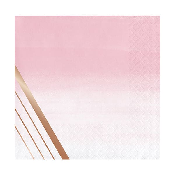 Rose all Day Stripes Beverage Napkins