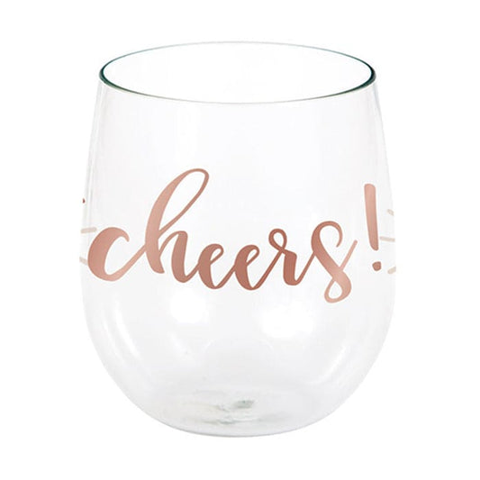 Rose all Day 14oz Stemless Wine Glass "Cheers"