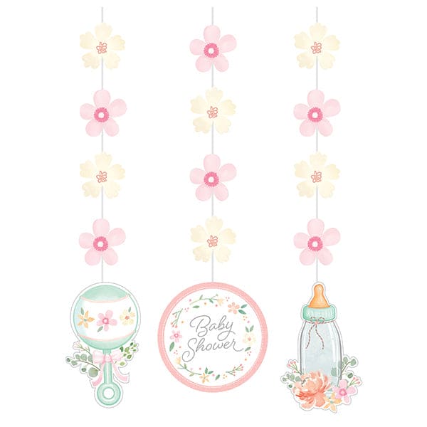 Farmhouse Floral Baby Hanging Cutouts