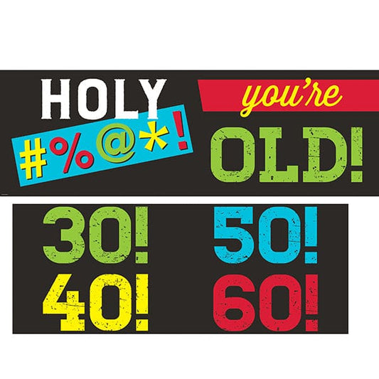 Age Humor Giant Banner with Stickers