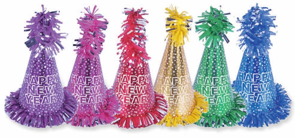 Happy New Year Giant Superstar Foil Hat 15inch