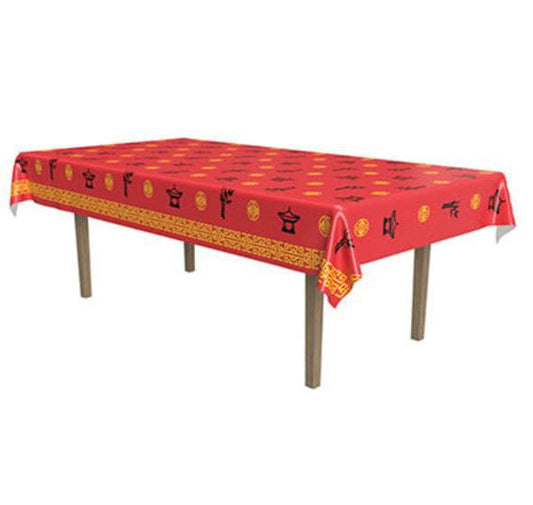 Chinese Lunar New Year Asian 54 x 108in Plastic Table Cover