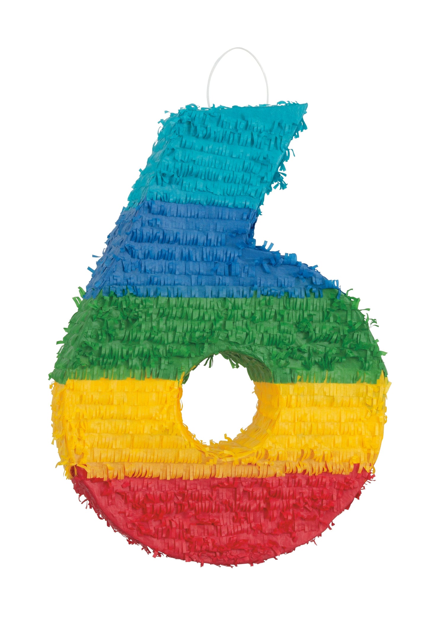 Pinata Number 6 Rainbow