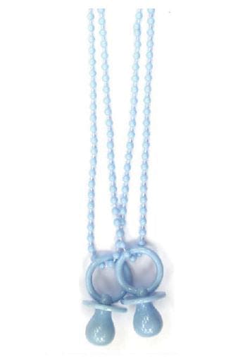 Blue Baby Pacifier Necklaces 2ct