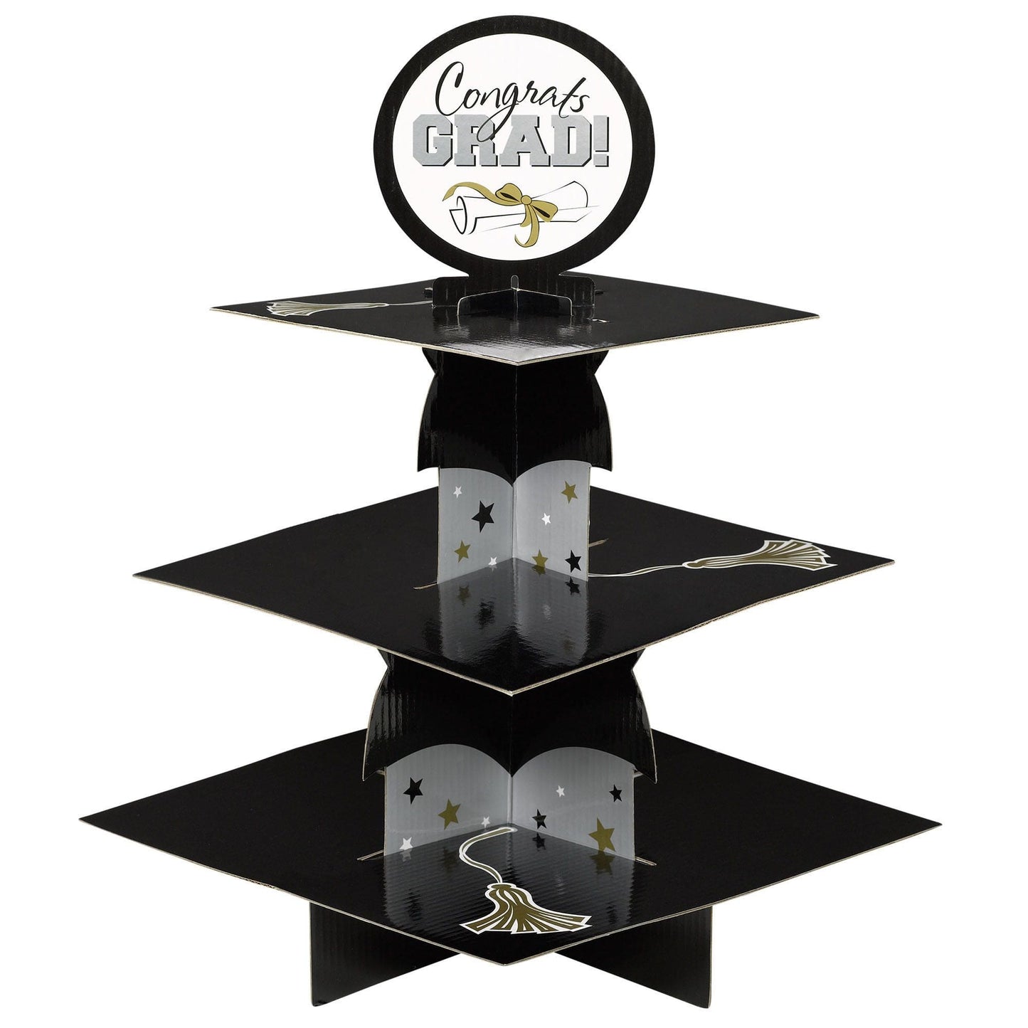 Grad Treat Stand - Black, Silver, Gold