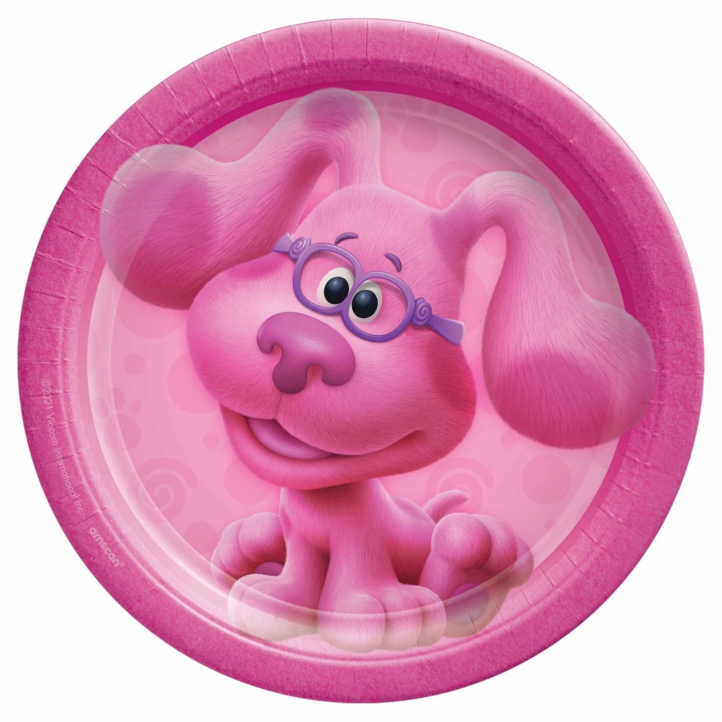 Blues Clues 7in Round Lunch Plates - Pink