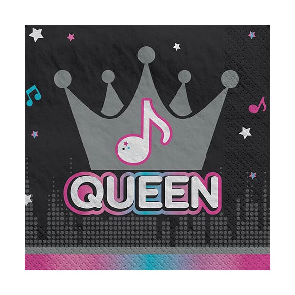Internet Famous Viral  "Queen" Music Note Beverage Napkins 16 ct.