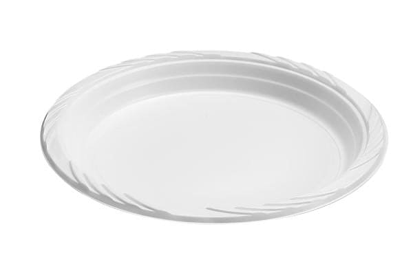 White Plastic Round Plates 6in