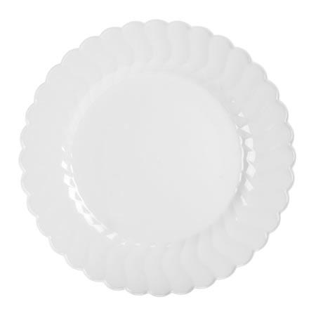 Flairware 7.5in White Luncheon Plates