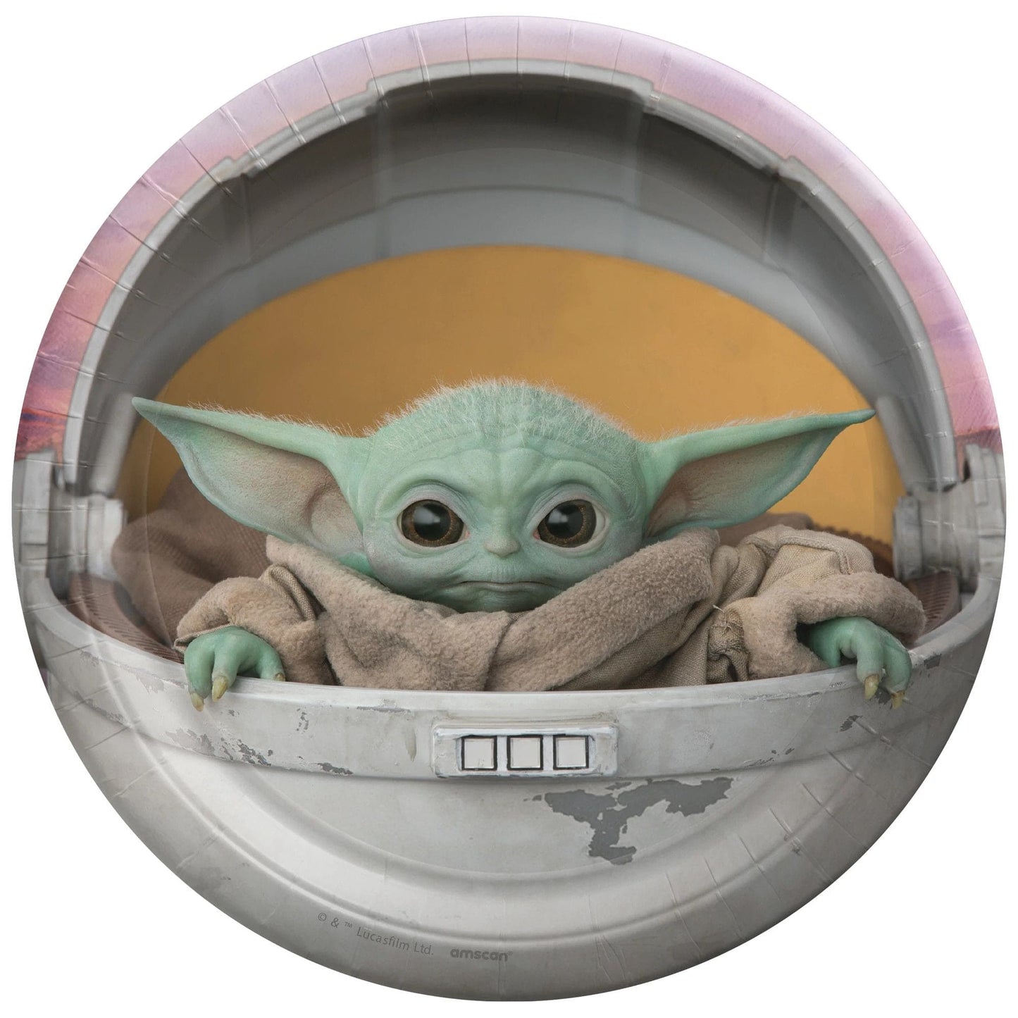 The Mandalorian - Baby Yoda 7in Round Lunch Plates