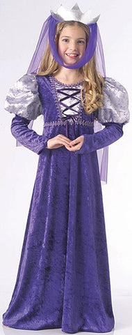 Renaissance Queen Purple Girls Costume