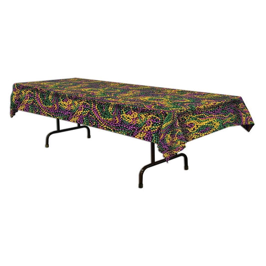 Mardi Gras Beads 54in x 108in Table Cover