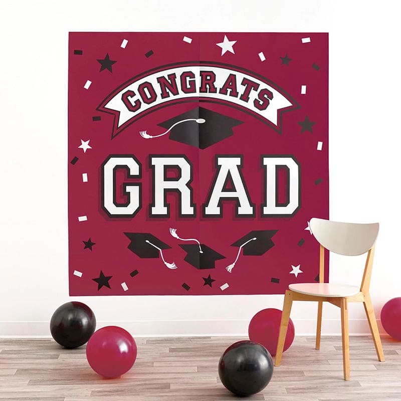 Grad Backdrop - Maroon