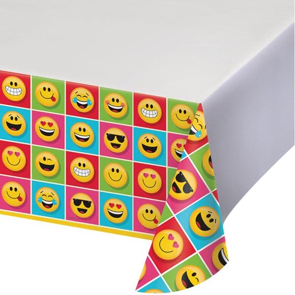 Emojions Plastic Table Cover 54in x 102in