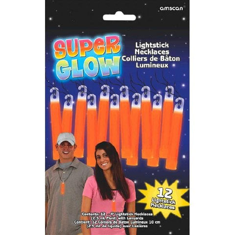 Glow 4in Sticks - Orange 12ct