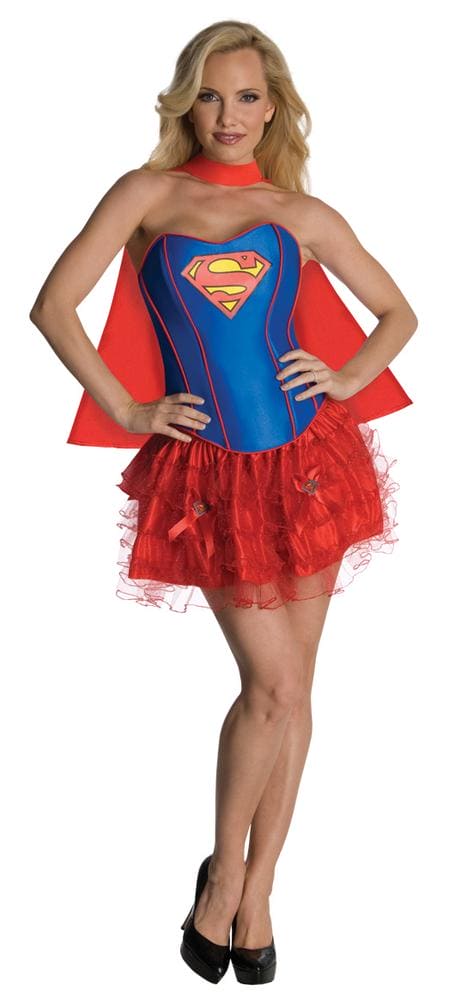 Sexy Supergirl Adult Corset Costume