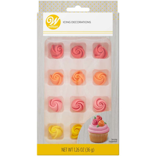 Bright Rosebuds Royal Icing