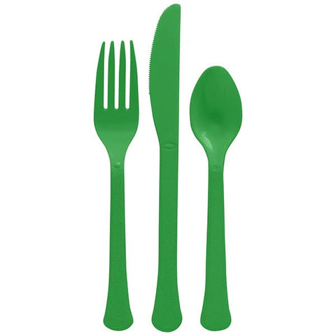 Heavy Weight Cutlery Assorted - Festive Green