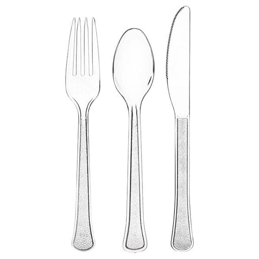 Heavy Weight Cutlery Assorted - Clear