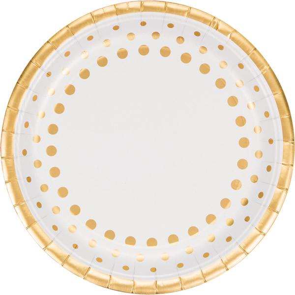 Sparkle and Shine Gold 9in Dinner Paper Plates