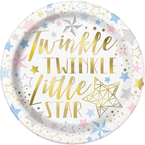 Twinkle Little Star 9in Round Dinner Paper Plates