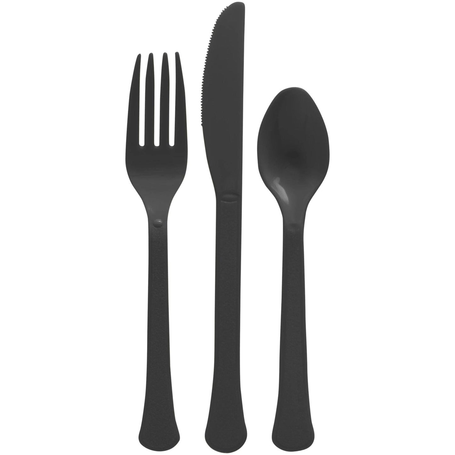 Heavy Weight Cutlery Asst., High Ct. - Jet Black 200 Ct