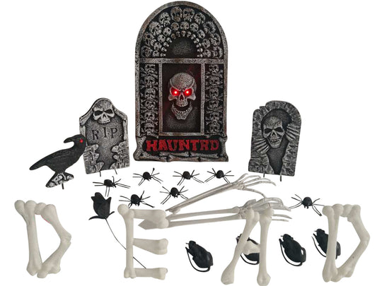 24pc Instant Graveyard Tombstone set 22"