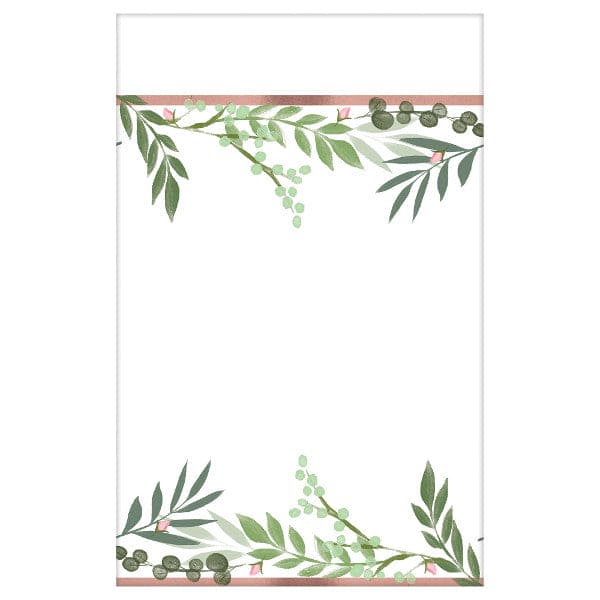 Love And Leaves 54 x 102in Paper Table Cover