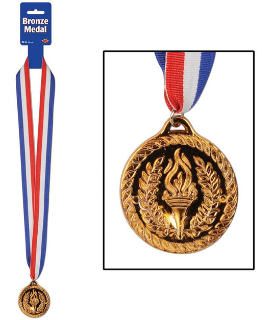 Olympic Bronze 2in Medal w/ 30in Ribbon