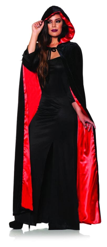 Velvet Hooded Cape with Red Lining
