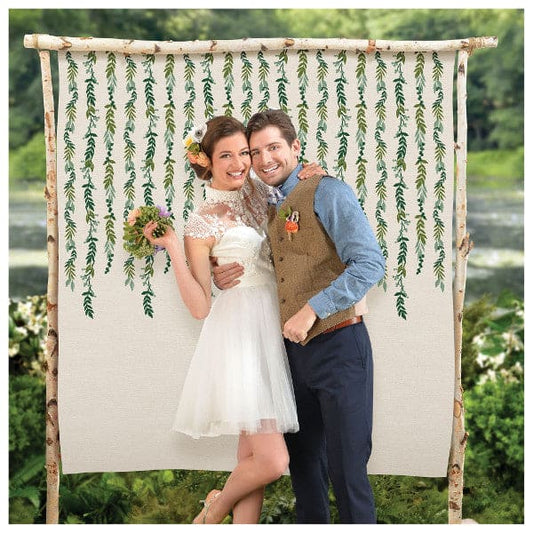 Love and Leaves Canvas Backdrop